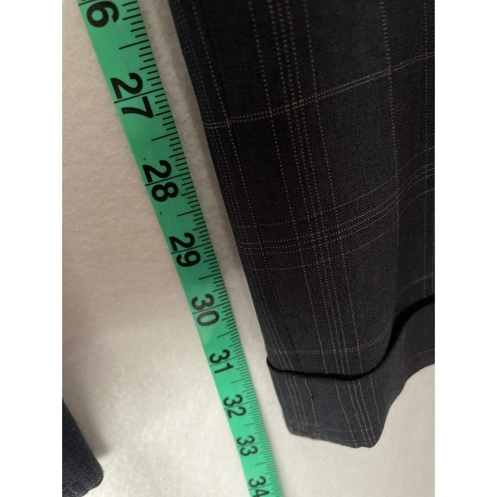 Giorgio Brutini Suit Mens 48L‎ Gray Plaid 3-Button Blazer Pleated Pants W42 Set